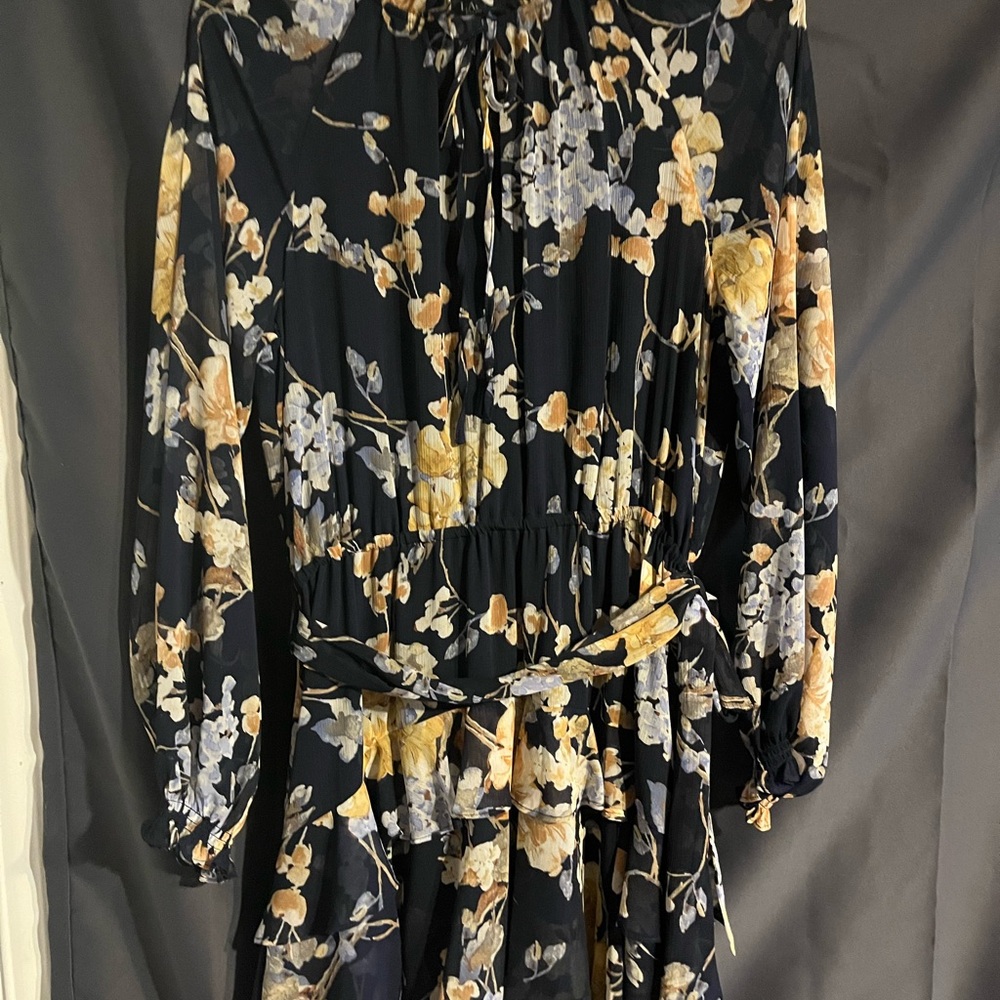 Floral Black Dress